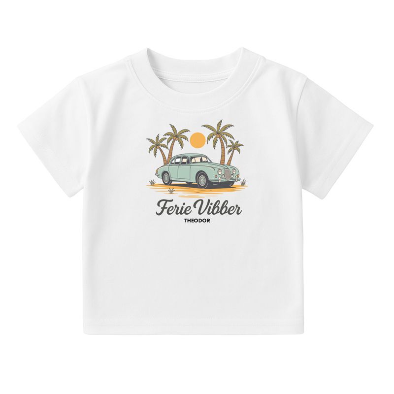 Ferievibber hvit t-skjorte 