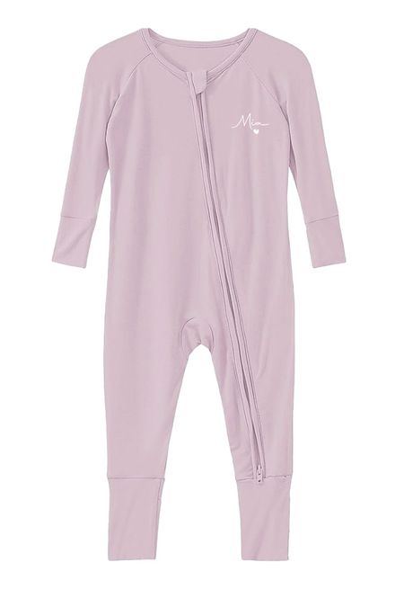 Hovedbilde Støvrosa bambuspysjamas med navn