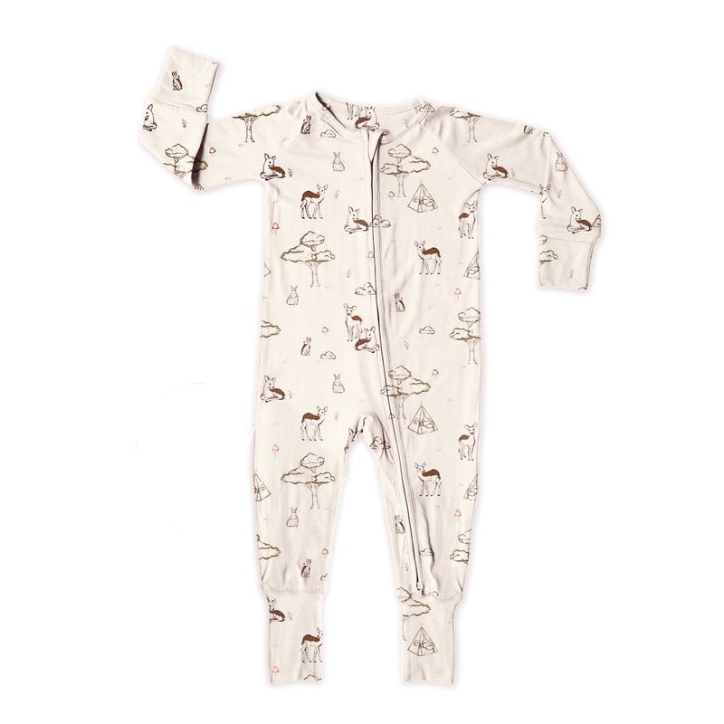Beige skogsdyr bambus heldress